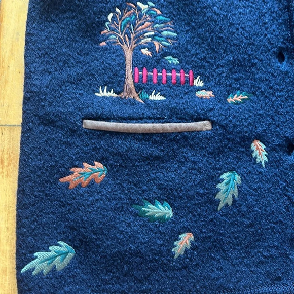 COPY - Wool vintage navy  blue vest - Picture 3 of 6